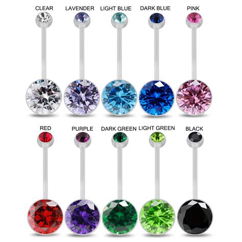 ring navel|12 gauge belly button rings.